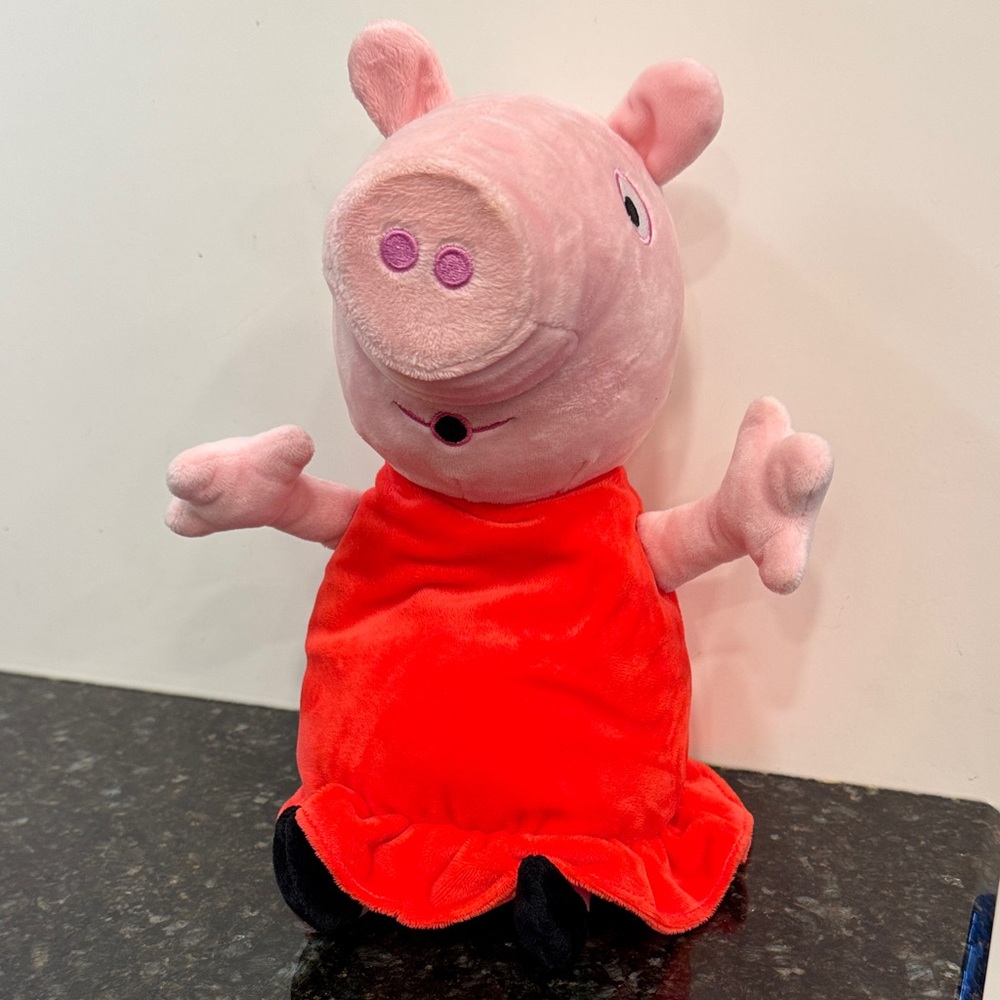 Peppa Pig 13” Hug N Oink Talking Plush Stuffed Animal Toy 2003 RETIRED WORKS